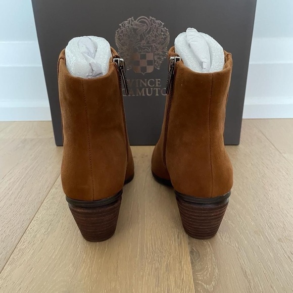 Nib Vince Camuto Grasem Vintage Brown Pointed Toe Western Ankle Boot - Picture 6 of 10